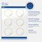 Avery Printable Round Labels, Gold Double Border with Florals, 3" Diameter, Glossy White Round Labels, Permanent, Laser/Inkjet, 60ct, Great for Product Labels